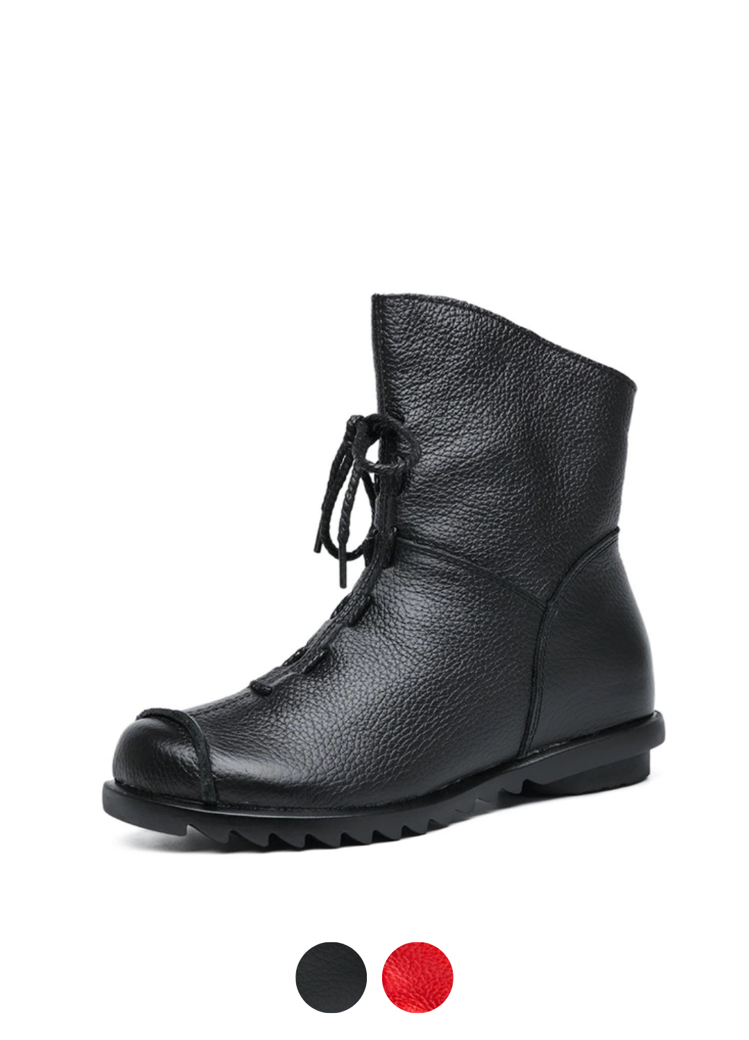 Koko Women's Vintage Style Genuine Leather Black Booties - Booties - DYAVOR®