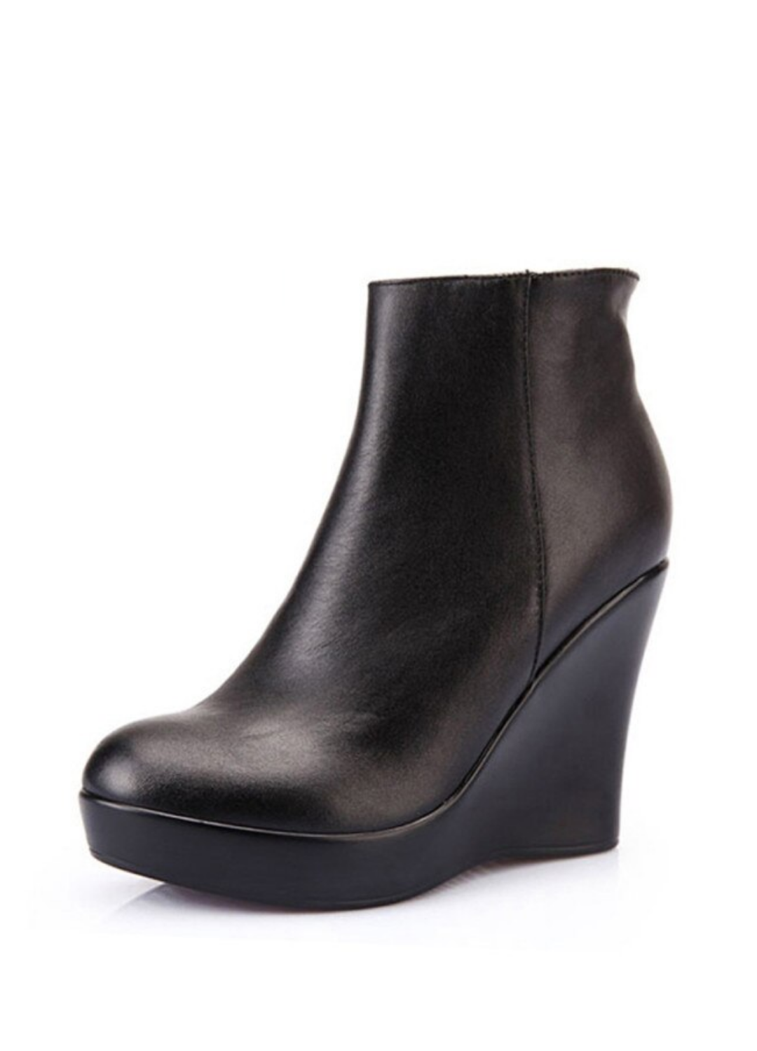 Shanty Women's Wedge Leather Ankle Booties - Boots - DYAVOR®