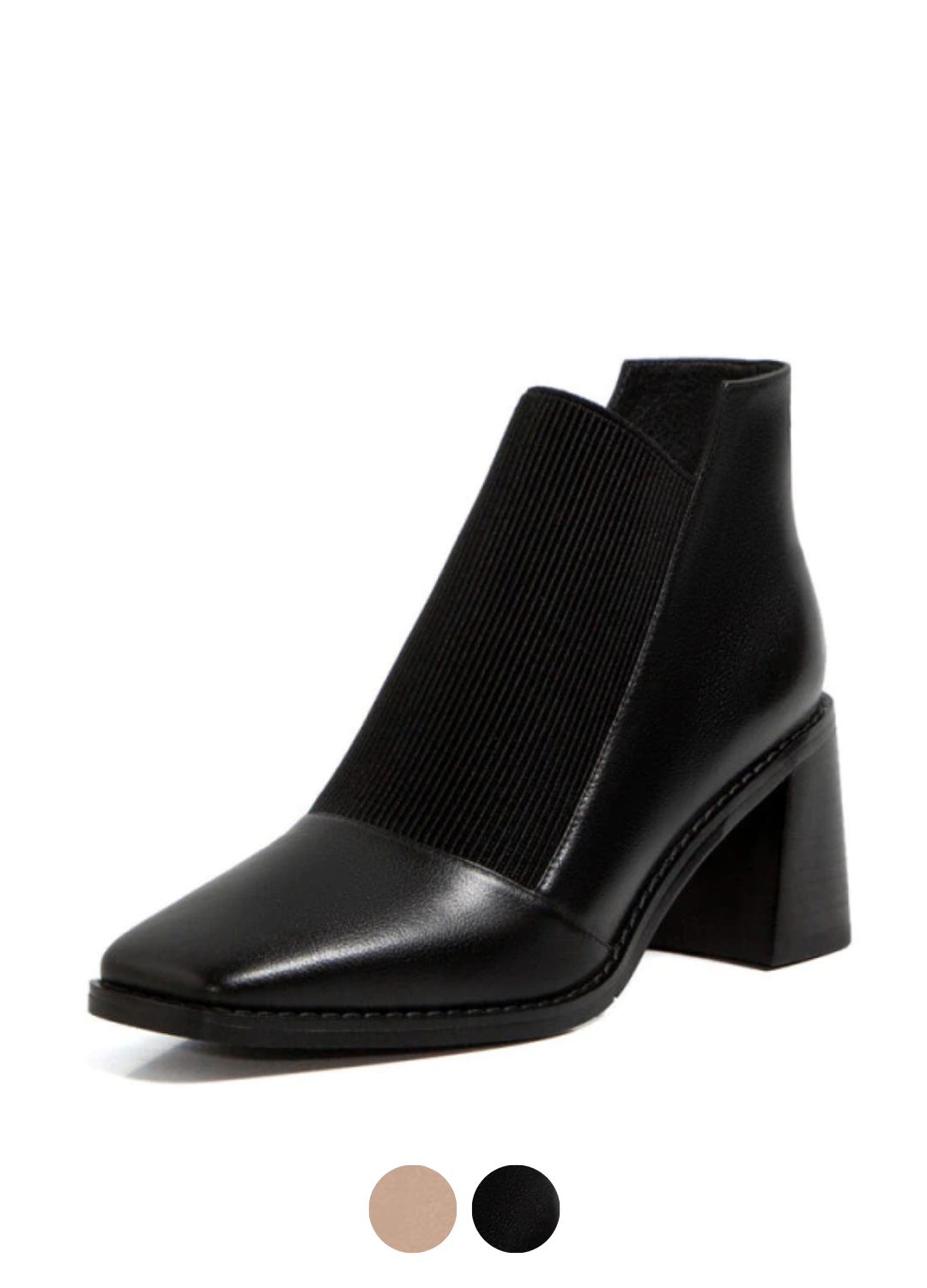 Abdul Women's Leather High Heel Black Booties - Booties - DYAVOR®