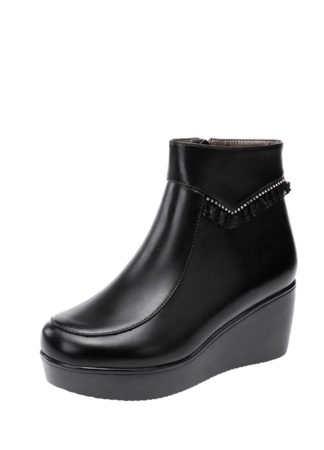 Jimena Women's Black Platform Ankle Boots - Booties - DYAVOR®