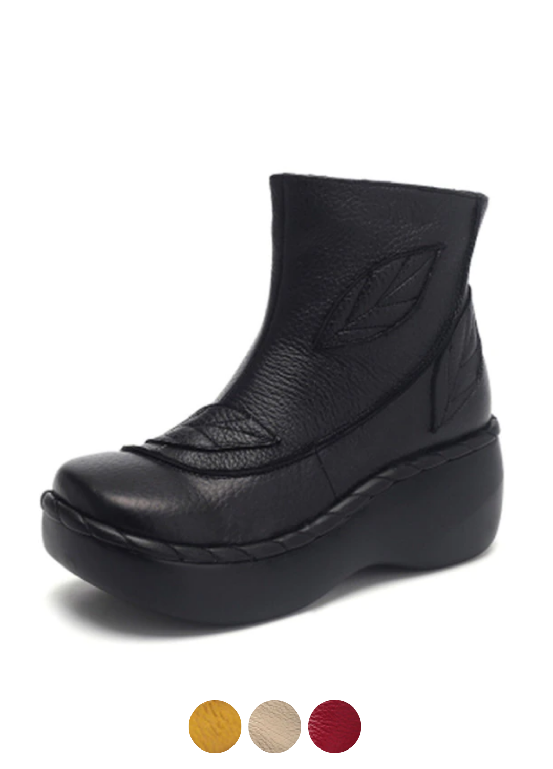 Zafiro Women's Spring Autumn Platform Black Booties - Booties - DYAVOR®