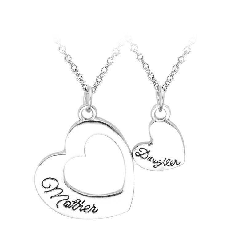 Mother Daughter Necklace Set of 2 Matching Heart Mom and Me Jewelry - Necklaces - DYAVOR®