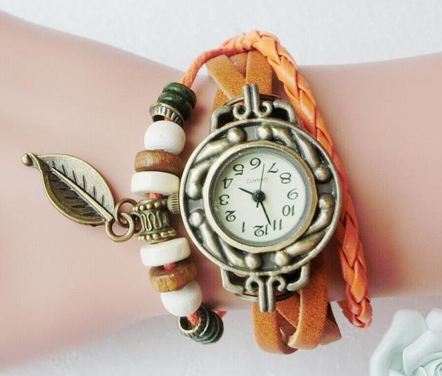 Multicolour Genuine Leather Vintage Bracelet Quartz Wristwatches for Women - Sold_Out_Products - DYAVOR®