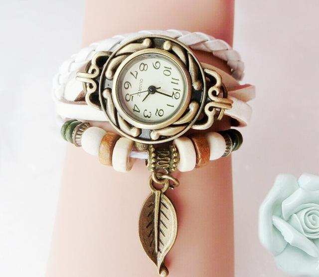 Multicolour Genuine Leather Vintage Bracelet Quartz Wristwatches for Women - Sold_Out_Products - DYAVOR®