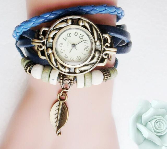 Multicolour Genuine Leather Vintage Bracelet Quartz Wristwatches for Women - Sold_Out_Products - DYAVOR®