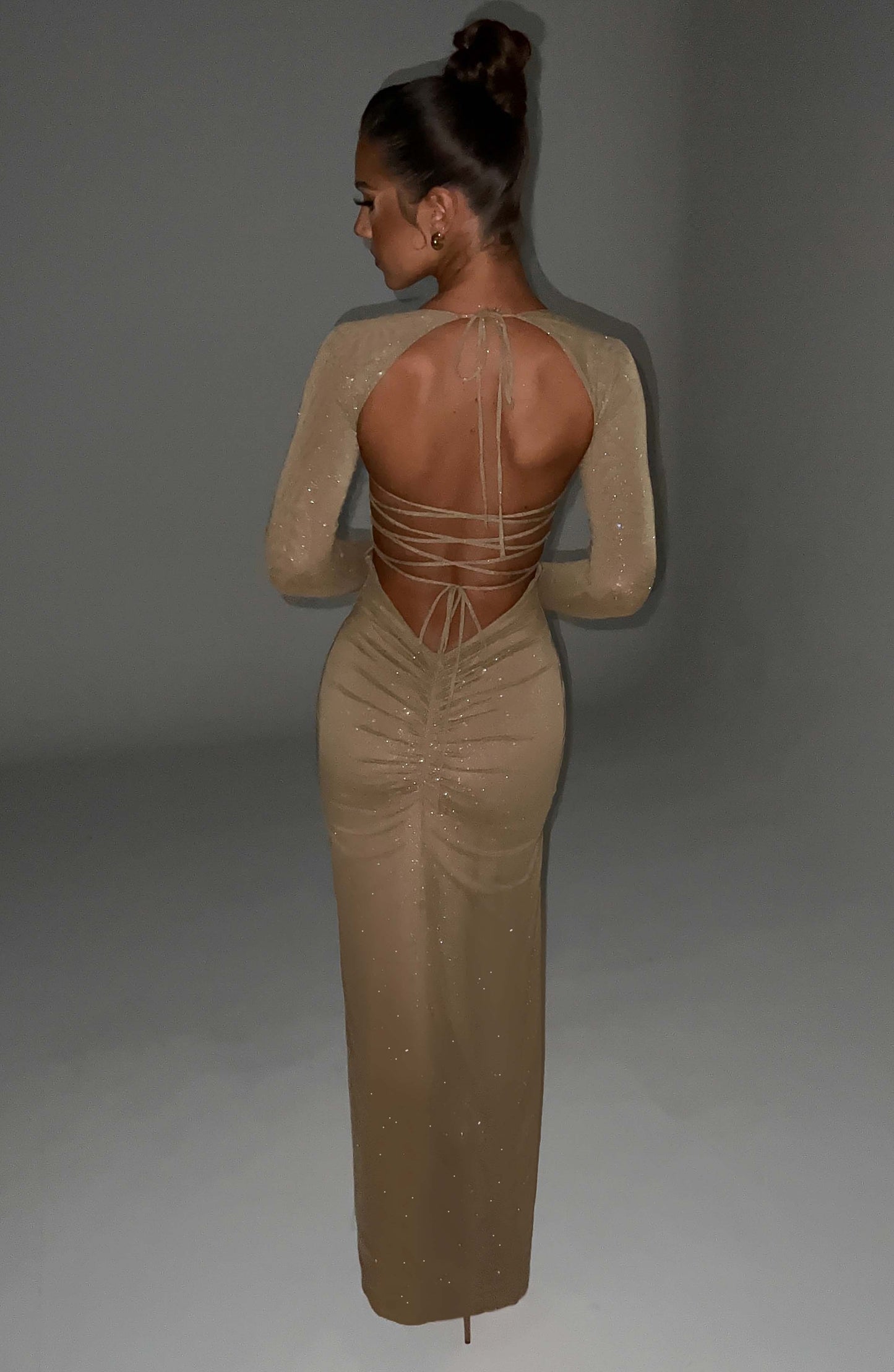 Nadia Maxi Dress - Gold Sparkle - Dress - DYAVOR®
