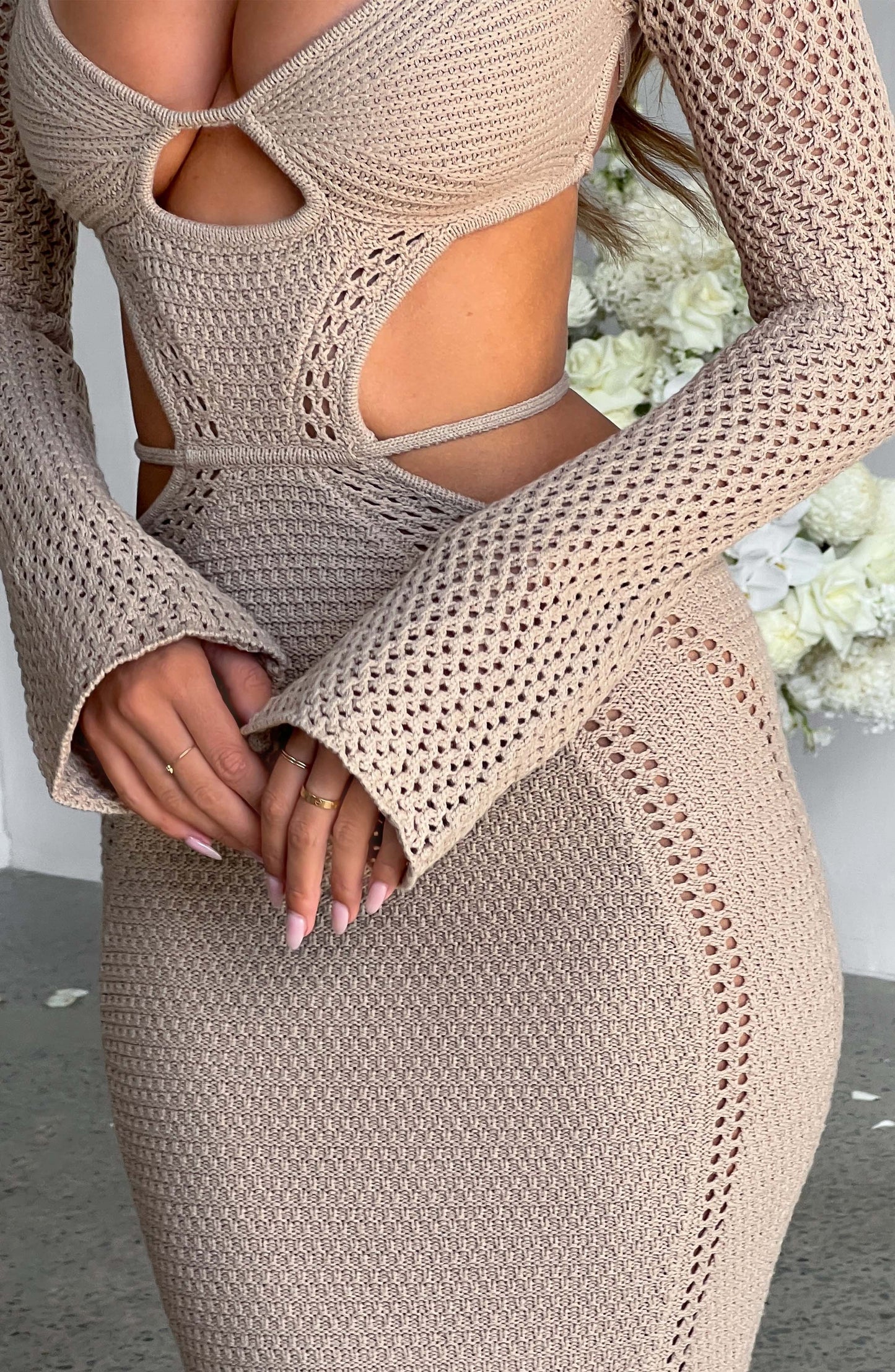 Nadine Maxi Dress - Beige - Dress - DYAVOR®