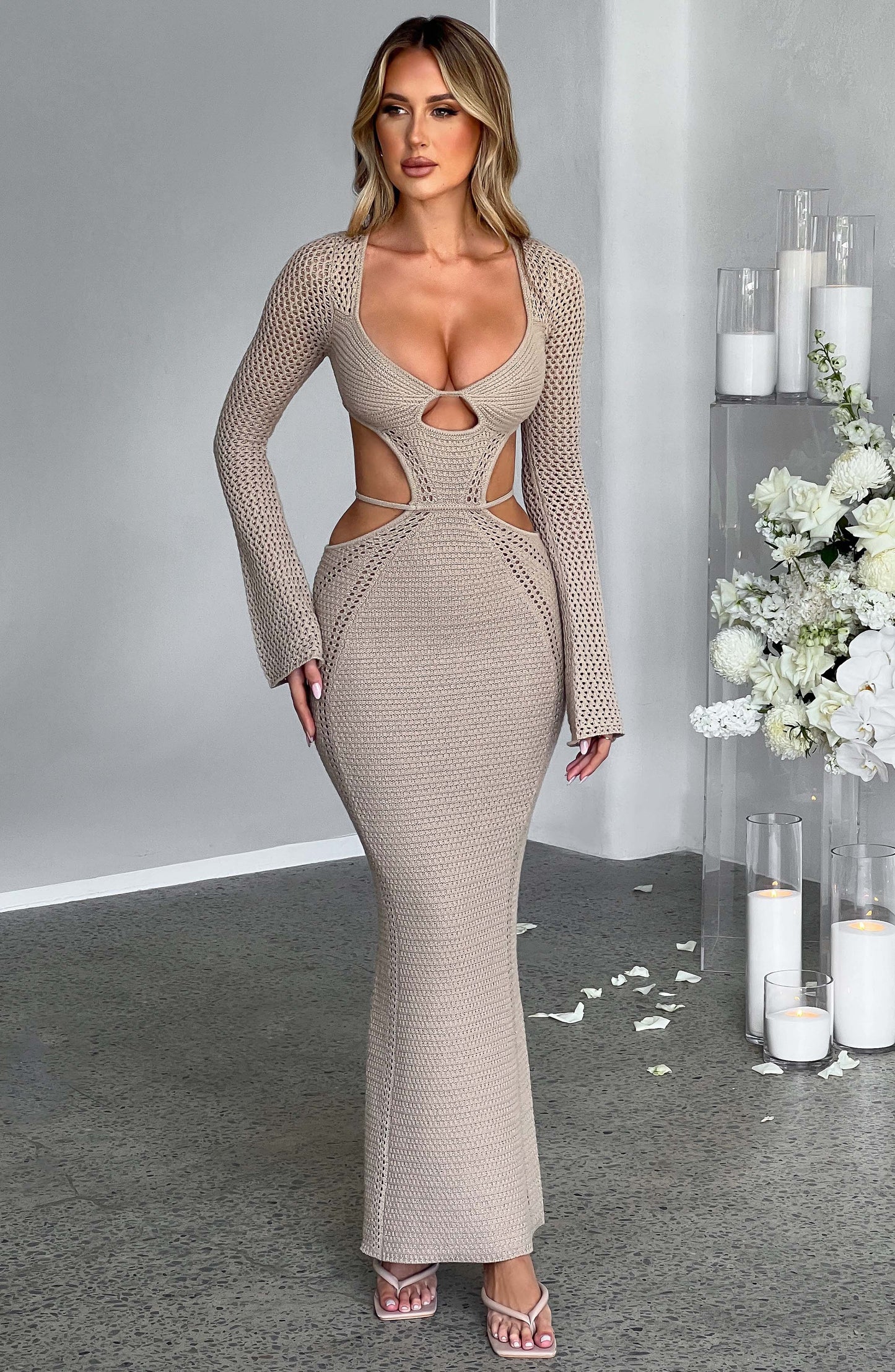 Nadine Maxi Dress - Beige - Dress - DYAVOR®