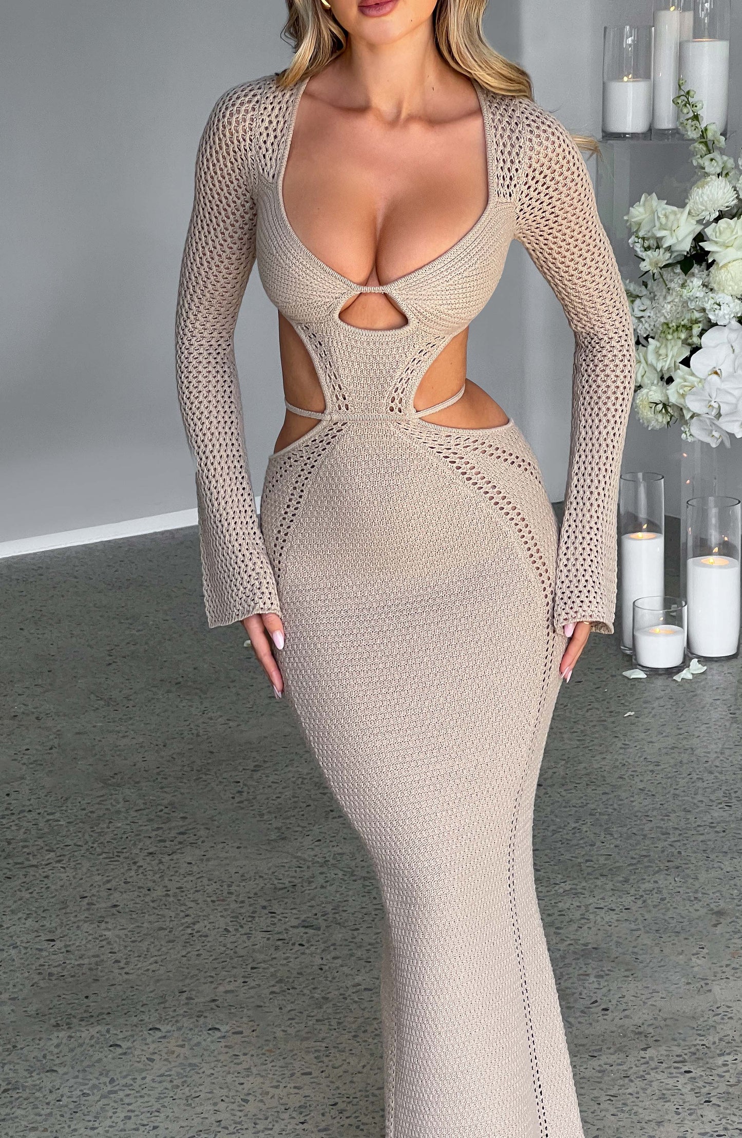 Nadine Maxi Dress - Beige - Dress - DYAVOR®