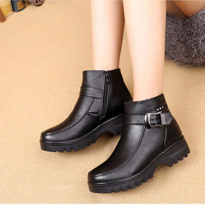 GRW Orthopedic Women Ankle Boots Arch Support Warm Waterproof Genuine Leather Fashion - - DYAVOR®