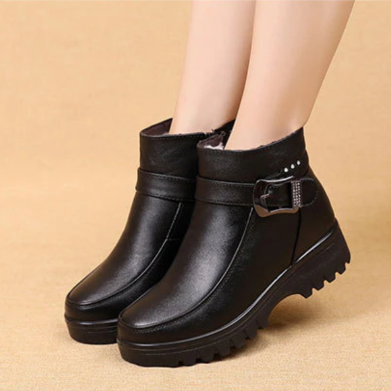 GRW Orthopedic Women Ankle Boots Arch Support Warm Waterproof Genuine Leather Fashion - - DYAVOR®