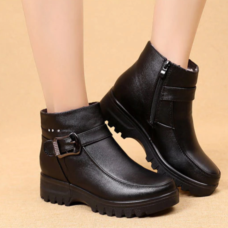 GRW Orthopedic Women Ankle Boots Arch Support Warm Waterproof Genuine Leather Fashion - - DYAVOR®