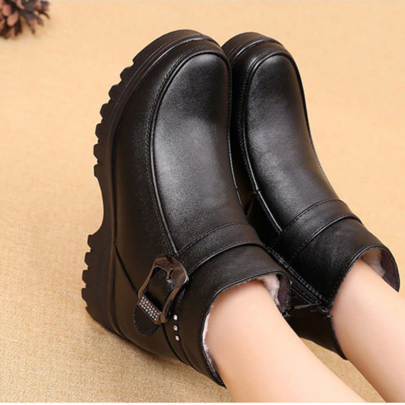 GRW Orthopedic Women Ankle Boots Arch Support Warm Waterproof Genuine Leather Fashion - - DYAVOR®