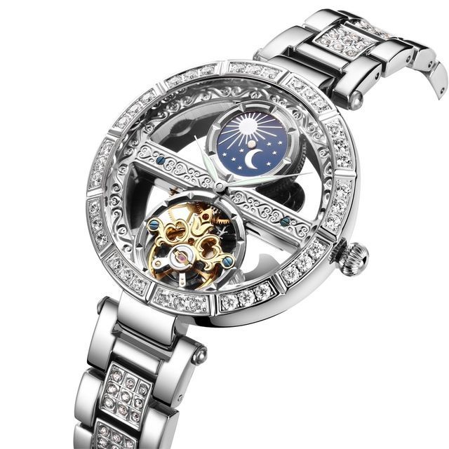 Women's Genuine Leather Hollowed Out Skeleton Luminous Wristwatch - Watches for Women - DYAVOR®