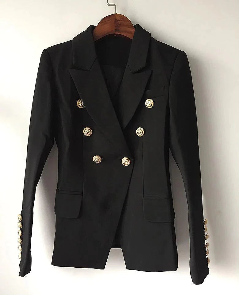 The Priscilla Slim Fit Blazer - Jet Black - - DYAVOR®