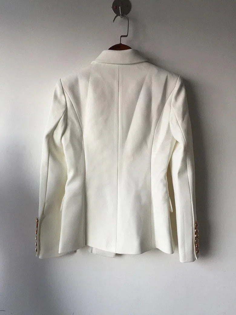 The Priscilla Slim Fit Blazer - Pearl - - DYAVOR®