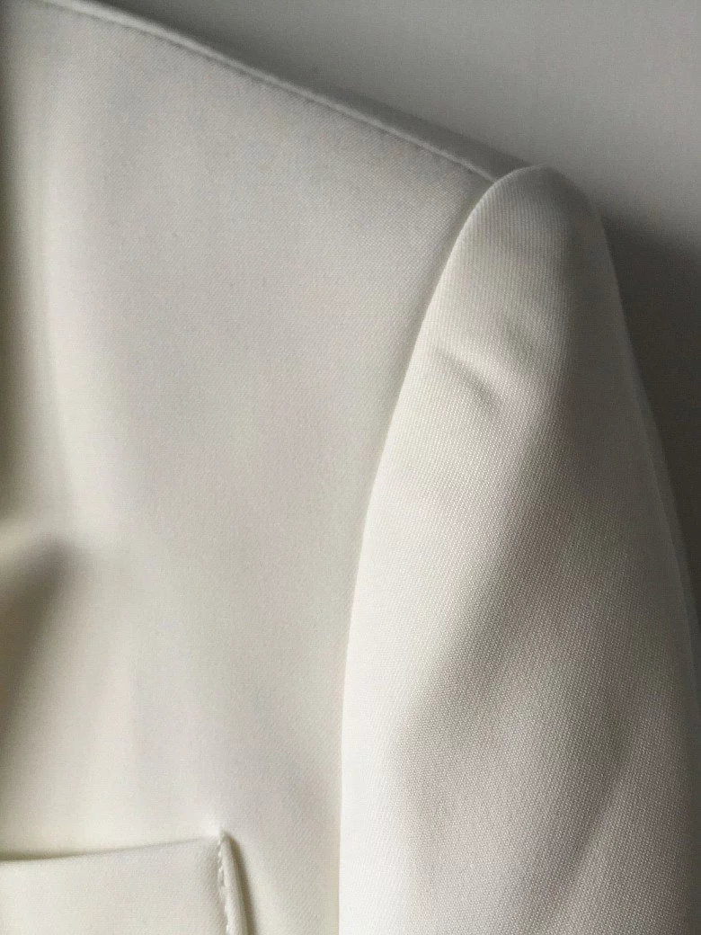 The Priscilla Slim Fit Blazer - Pearl - - DYAVOR®