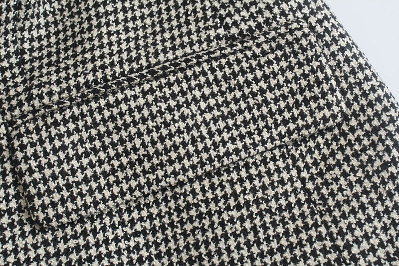 Houndstooth Double Breasted Blazer - - DYAVOR®