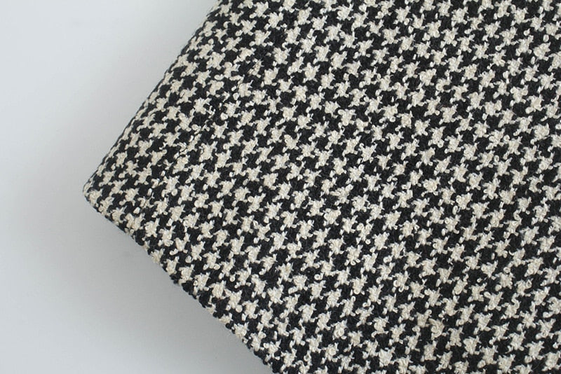 Houndstooth Double Breasted Blazer - - DYAVOR®