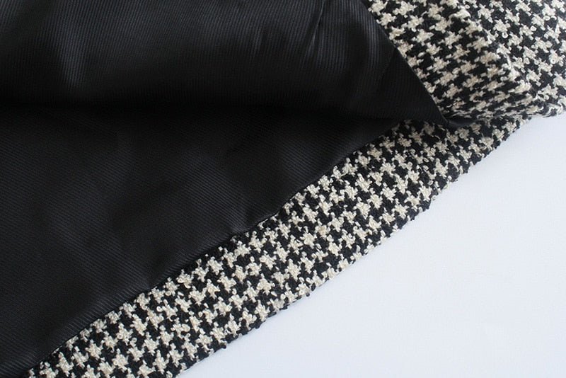 Houndstooth Double Breasted Blazer - - DYAVOR®