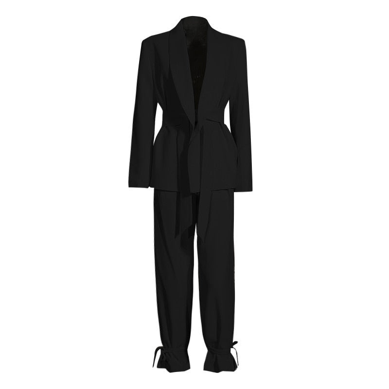 Oversized Suit With Lace-up Straight Pants - - DYAVOR®