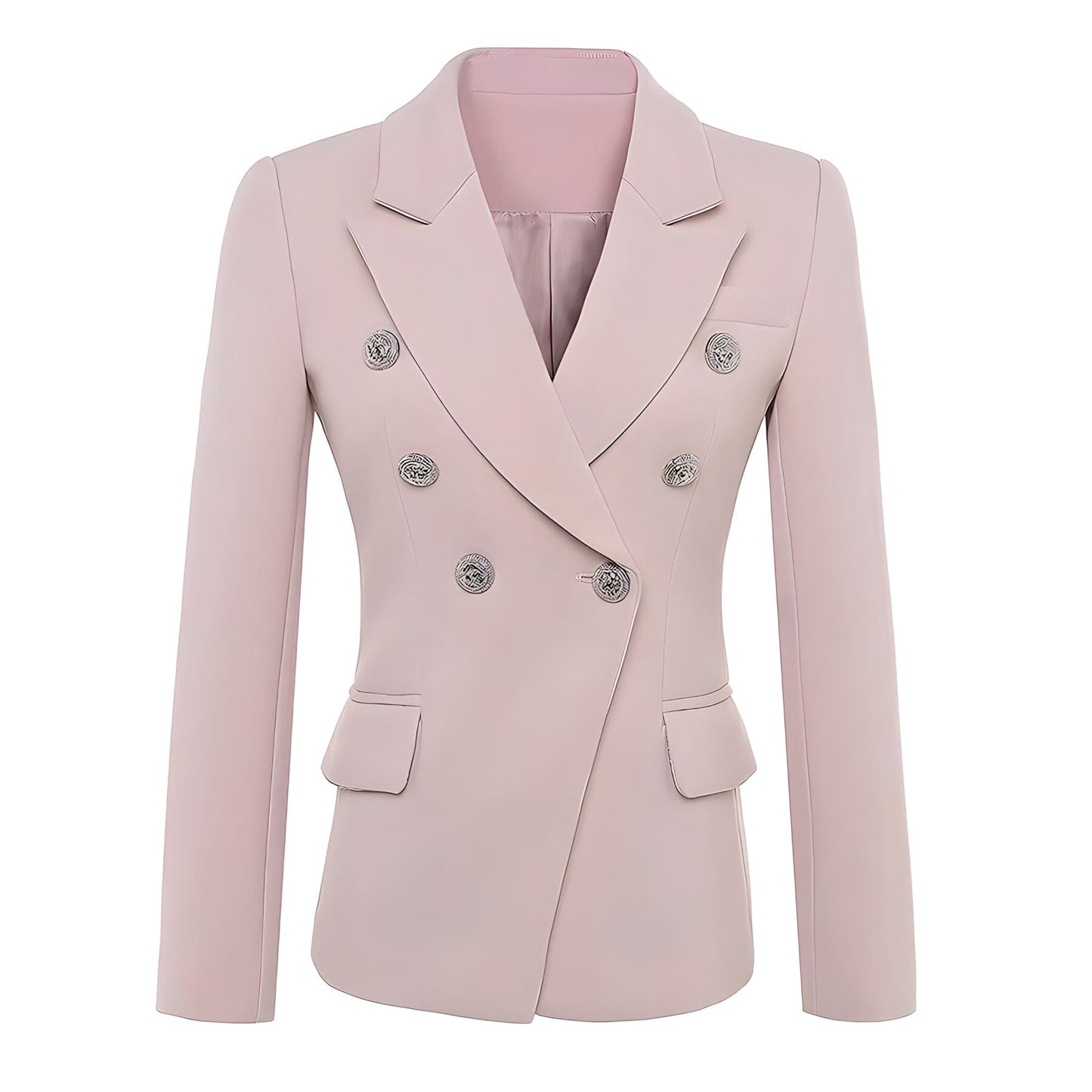 The Priscilla Slim Fit Blazer - Coral - - DYAVOR®