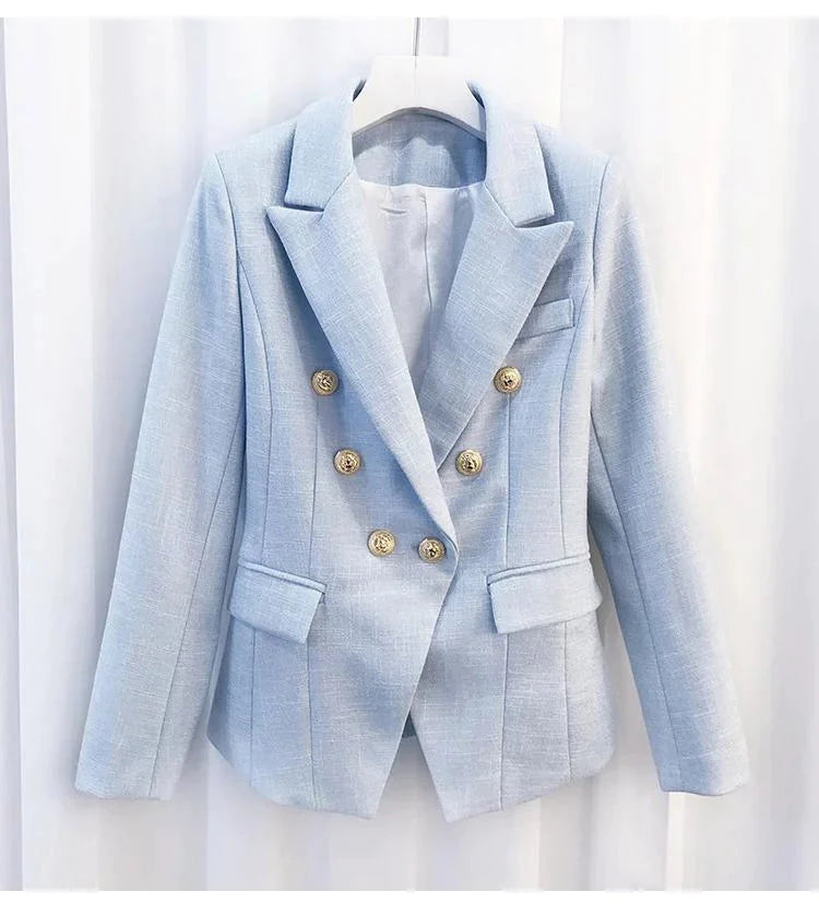 The Priscilla Slim Fit Blazer - Powder Blue - - DYAVOR®
