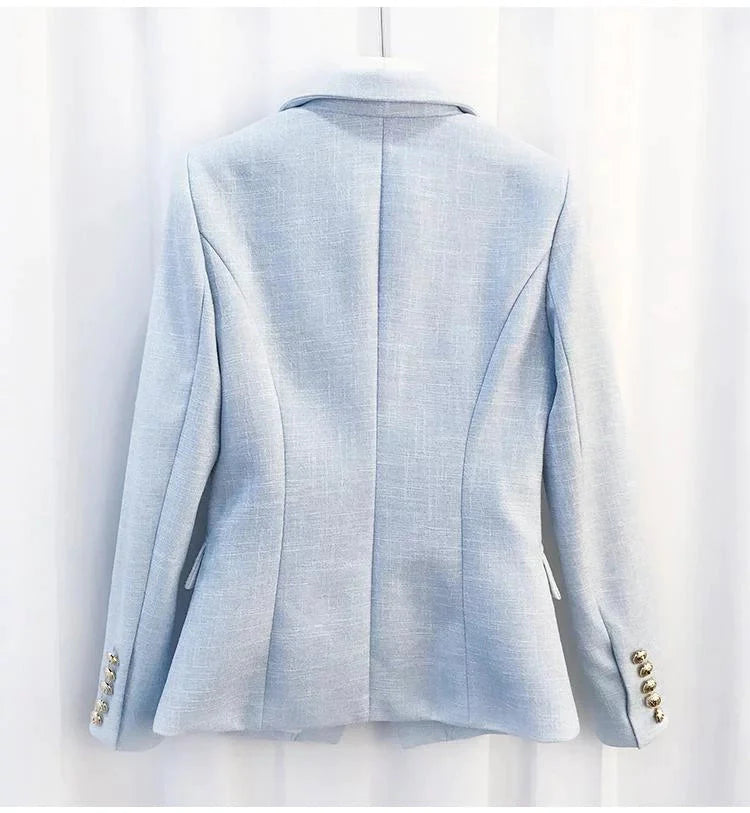 The Priscilla Slim Fit Blazer - Powder Blue - - DYAVOR®