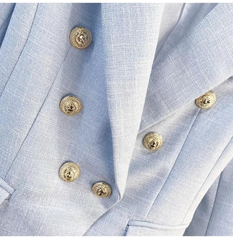 The Priscilla Slim Fit Blazer - Powder Blue - - DYAVOR®