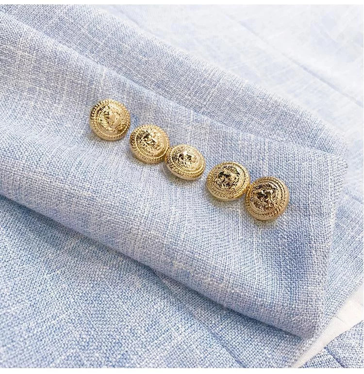 The Priscilla Slim Fit Blazer - Powder Blue - - DYAVOR®