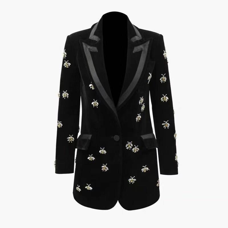 The Giovanna Velvet Long Tail Blazer - - DYAVOR®