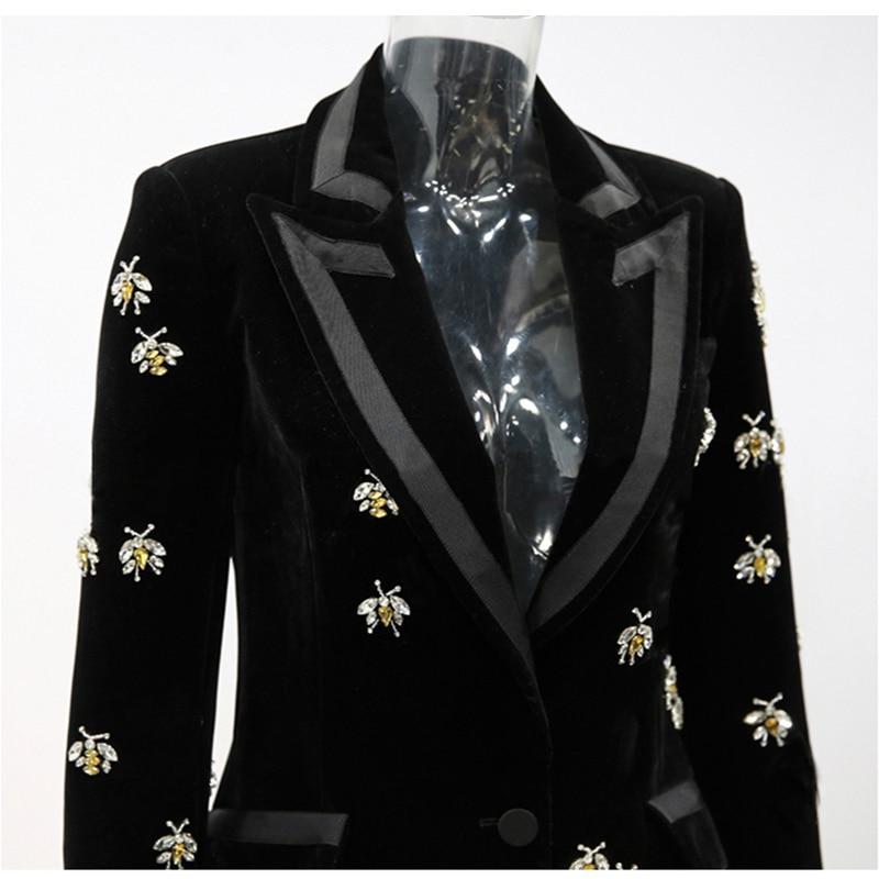 The Giovanna Velvet Long Tail Blazer - - DYAVOR®