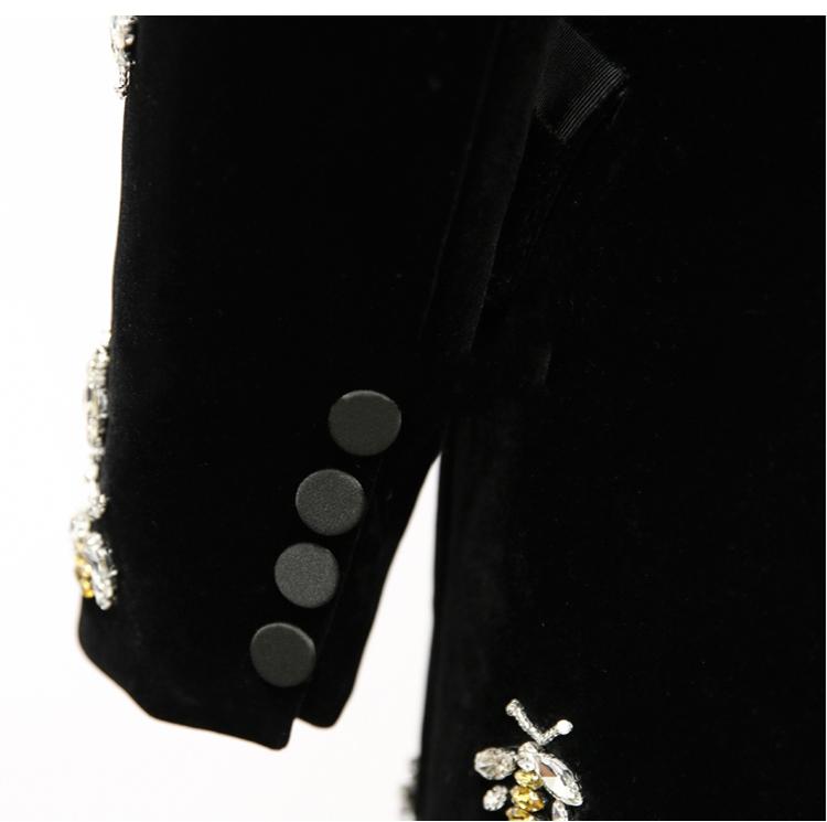 The Giovanna Velvet Long Tail Blazer - - DYAVOR®