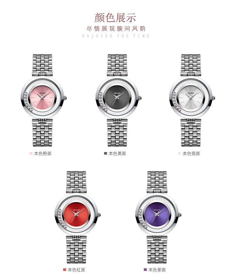 Purple Alloy Fashion Ultra-thin Waterproof Quartz Watch for Ladies - Watches for Women - DYAVOR®