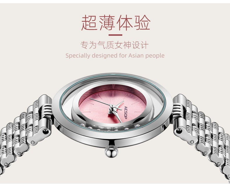 Purple Alloy Fashion Ultra-thin Waterproof Quartz Watch for Ladies - Watches for Women - DYAVOR®