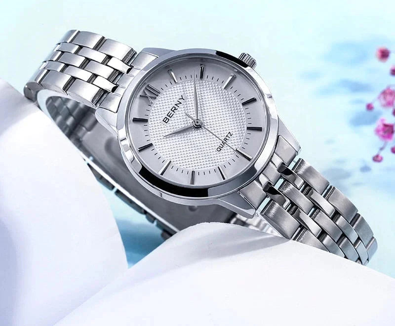 Women's Stainless Steel Simple Fashion Waterproof Quartz Wristwatch - Watches for Women - DYAVOR®