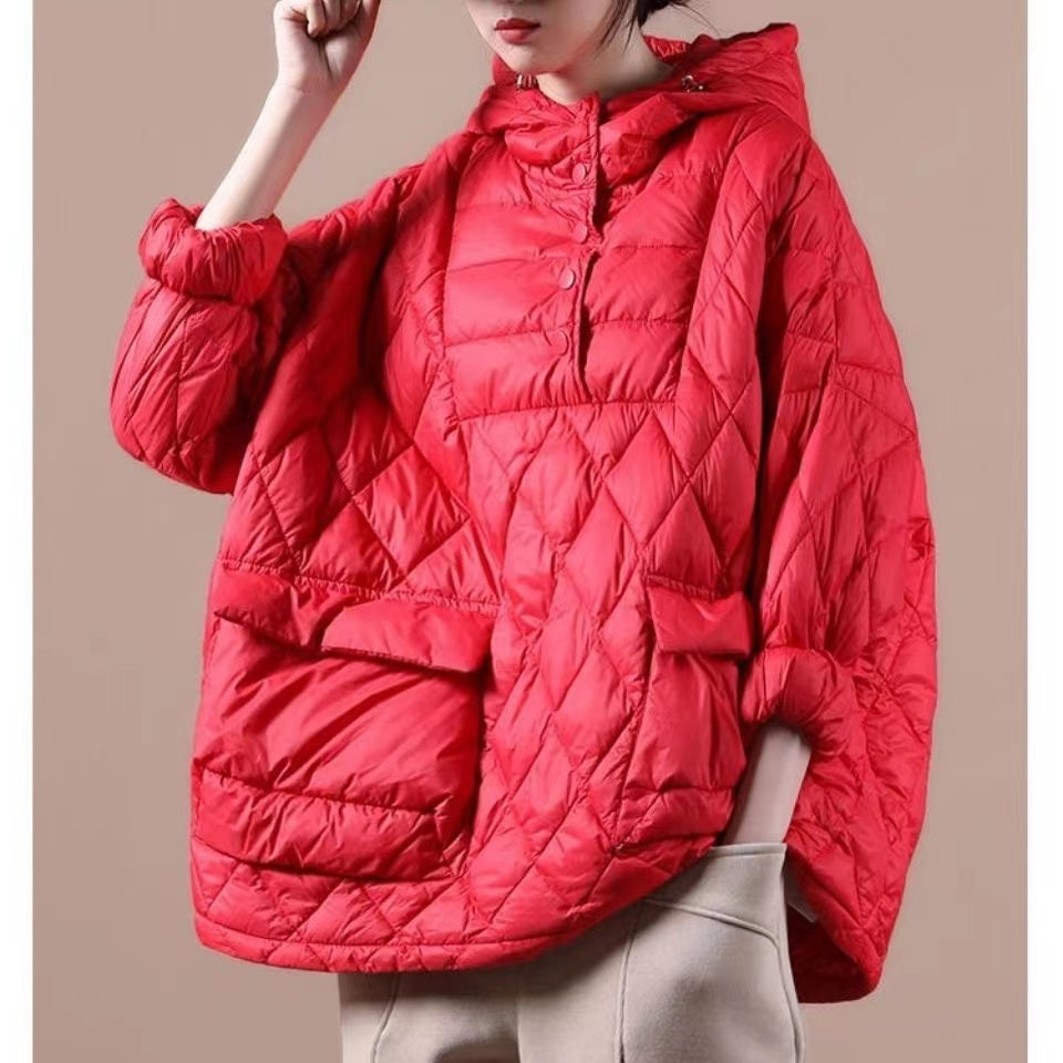 Literary Orange Plus Size Hooded Pullover Short Puffers Jackets(Free Shipping + Limited Stock) - Down Jackets - DYAVOR®