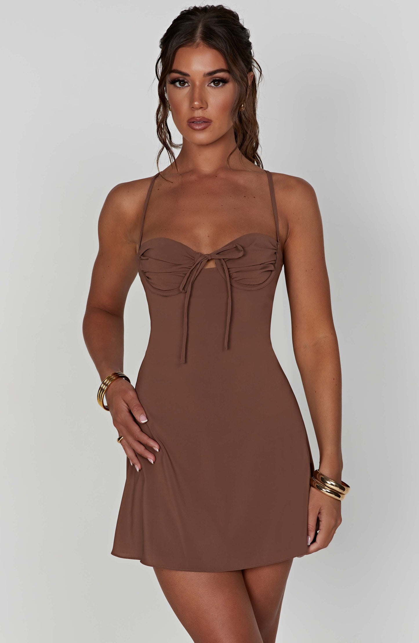 Renee Mini Dress - Chocolate - Dress - DYAVOR®