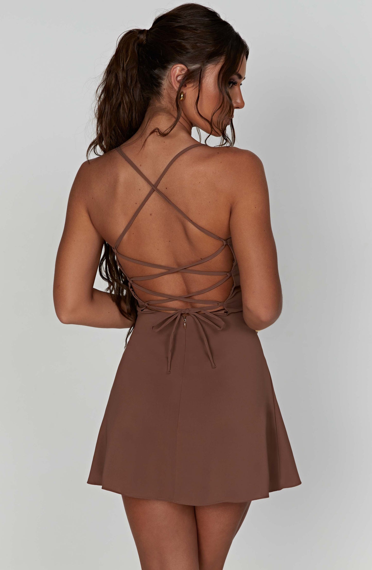 Renee Mini Dress - Chocolate - Dress - DYAVOR®