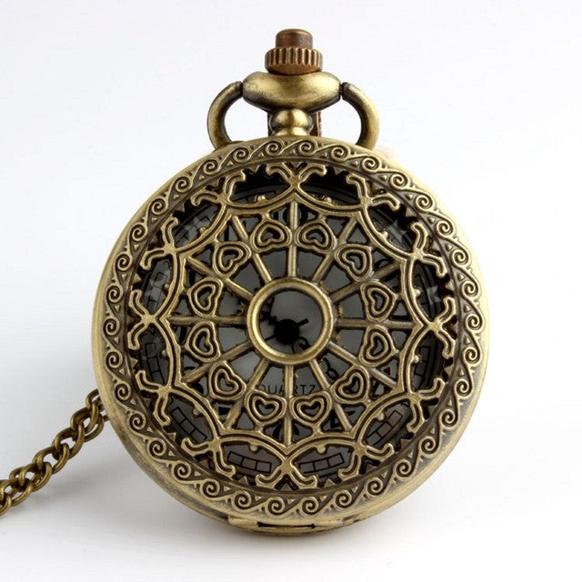 Retro Antique Unisex Bronze Hollow Sunflowers Flip Pocket FOB Watch - Unisex Style Watches - DYAVOR®