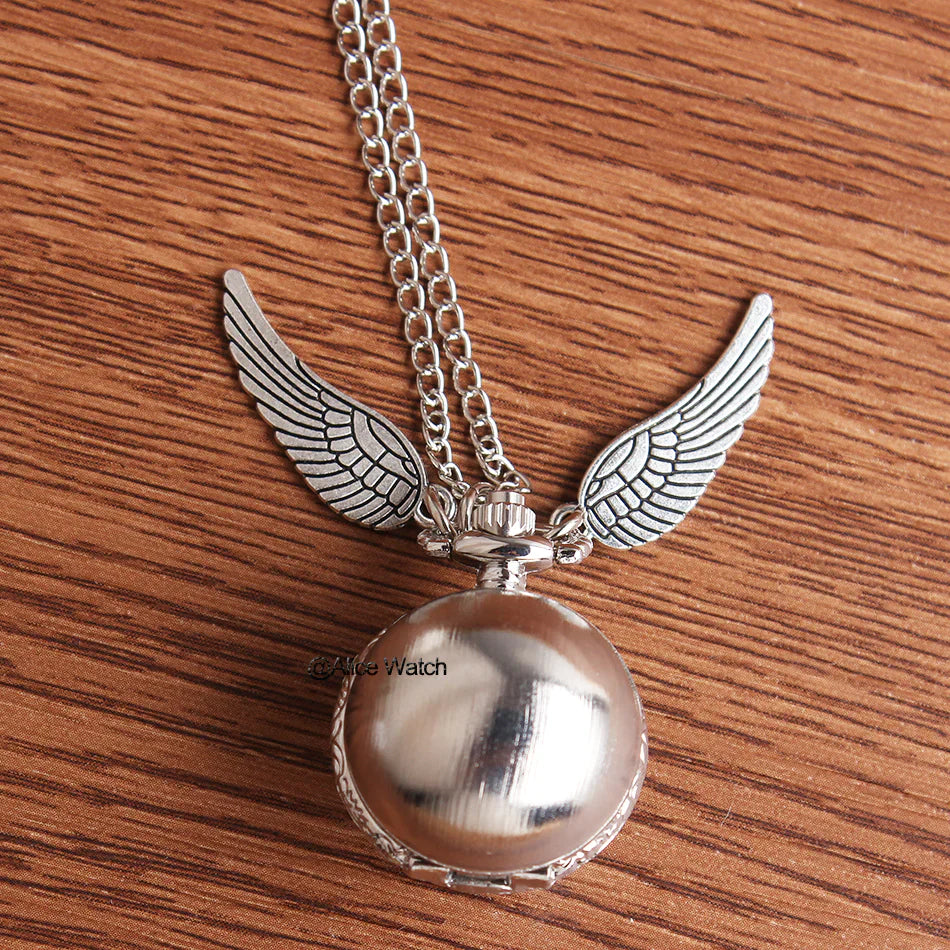 Retro Snitch Necklace Chain Pendant Mini Wings Quartz Fob Pocket Watch - Unisex Style Watches - DYAVOR®