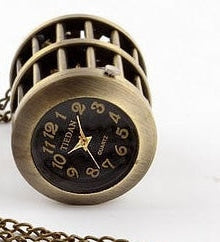 Retro Unisex Bronze Bird Cage Necklace Chain Pendant Pocket Watch - Unisex Style Watches - DYAVOR®