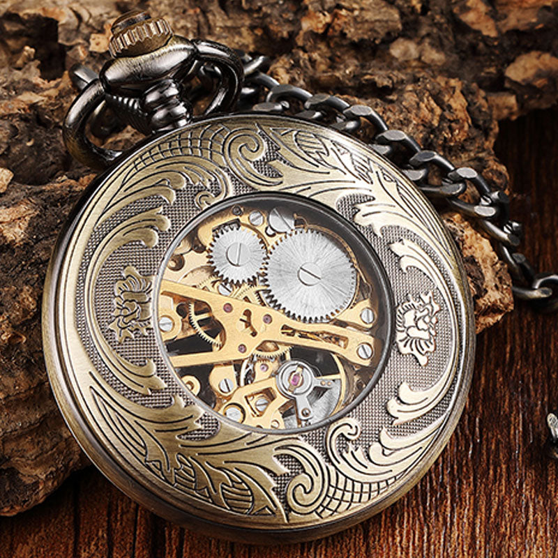 Retro Unisex Bronze Wing Horse Hand Winding Mechanical Pocket FOB Watch - Unisex Style Watches - DYAVOR®