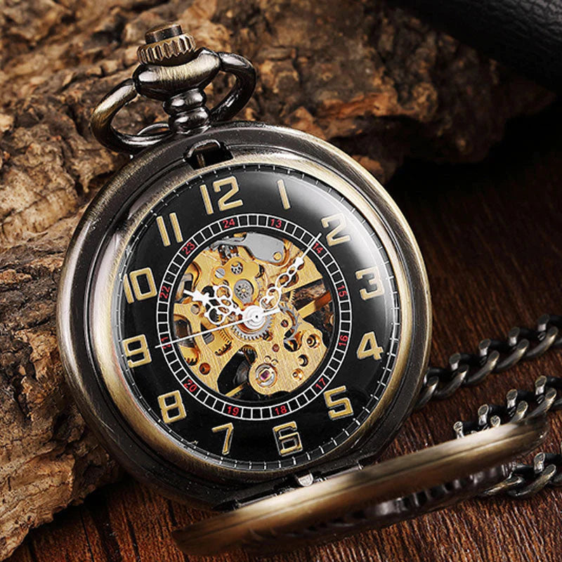 Retro Unisex Bronze Wing Horse Hand Winding Mechanical Pocket FOB Watch - Unisex Style Watches - DYAVOR®