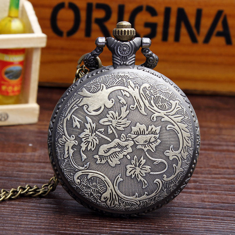 Retro Vintage Bronze Arabic Roman Dial Necklace Pendant Pocket Watch - Unisex Style Watches - DYAVOR®