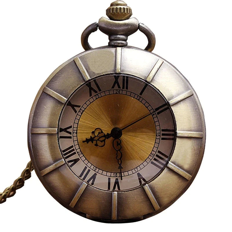 Retro Vintage Bronze Arabic Roman Dial Necklace Pendant Pocket Watch - Unisex Style Watches - DYAVOR®