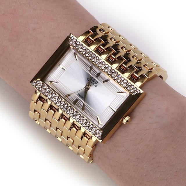 Stainless Steel Chain Fashion Gold Quartz Square Watch for Women - Watches for Women - DYAVOR®