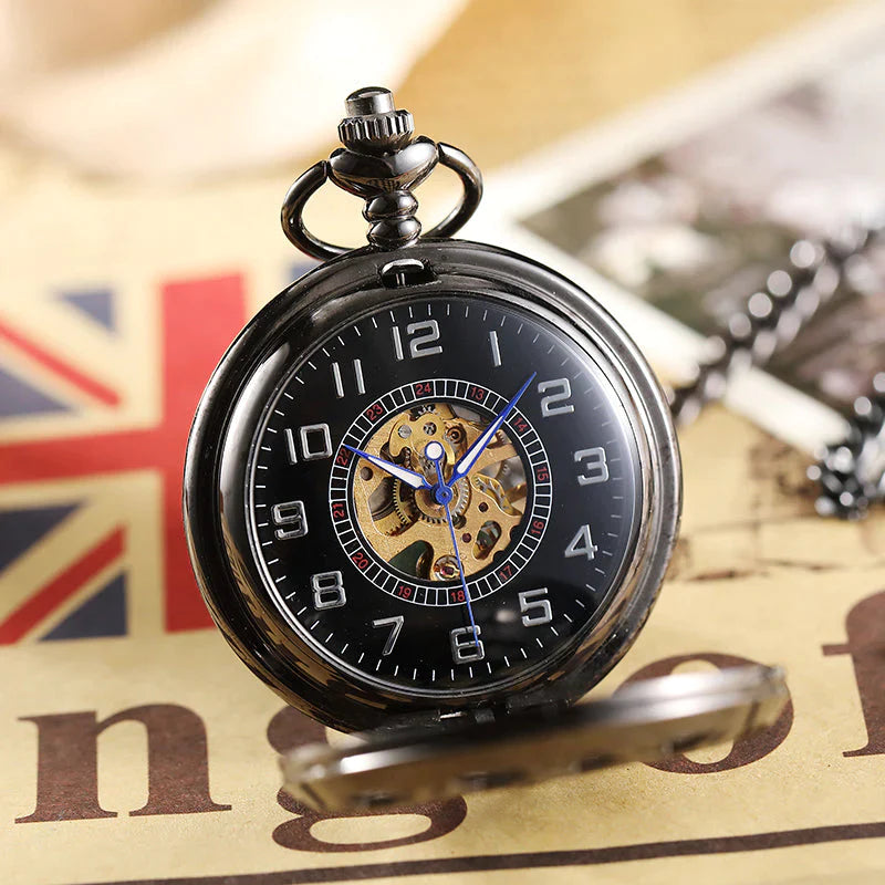 Steampunk Unisex Hollow Skeleton Hand Wind Mechanical Pocket FOB Watch - Unisex Style Watches - DYAVOR®
