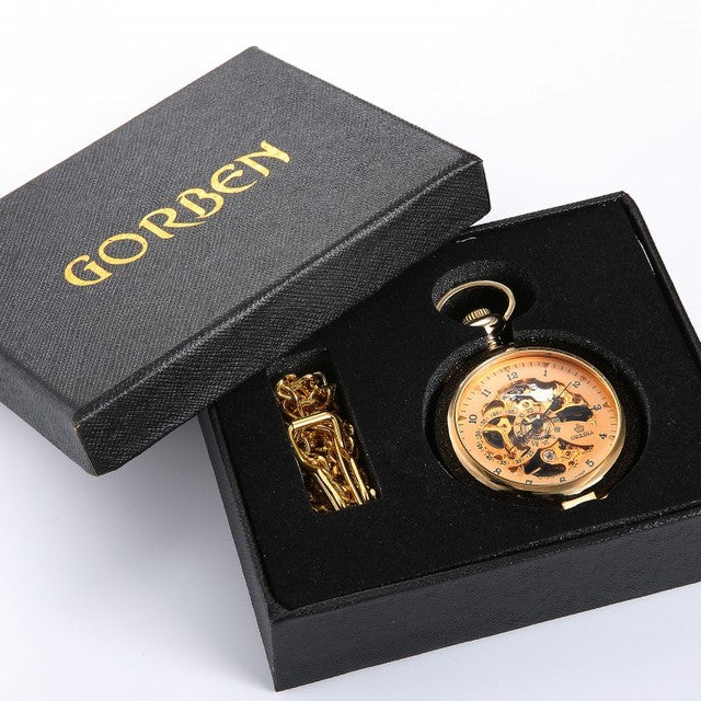 Steampunk Unisex Roman Arabic Numeral Mechanical Pocket FOB Watch - Unisex Style Watches - DYAVOR®