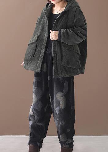 fine plussize snow jackets hooded outwear green short women coats - - DYAVOR®